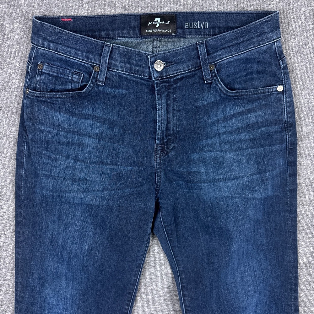 7 For All Mankind Austyn Jeans Mens 31x28 Blue Straight Luxe Performance Stretch